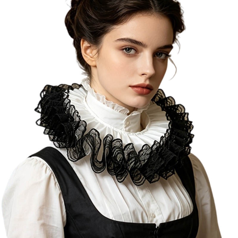 Men'S Victorian Accessories - Cuello con volantes Collar decorativo para