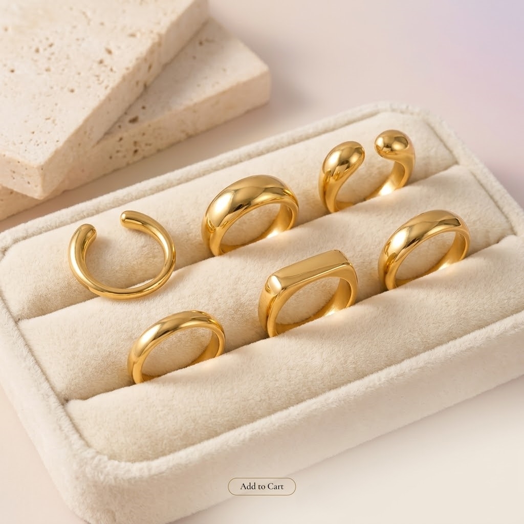 Signet Ring Men - Anillos de sello gruesos de acero