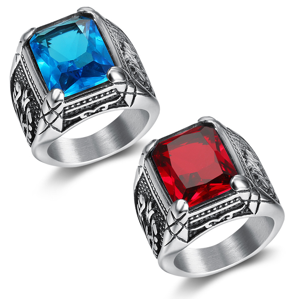 Signet Ring Men - Anillo de acero inoxidable 316l para