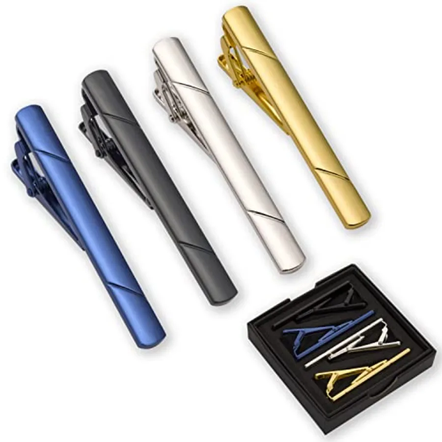 Men Accessories Gift - 4 pinzas para corbata para hombre,