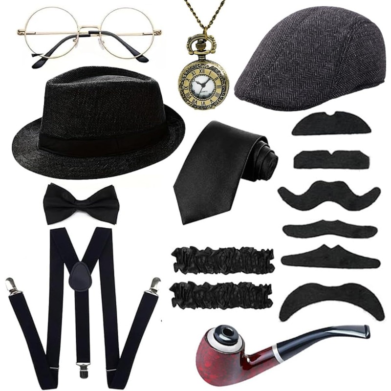 Men'S Accessories In The 1920S - Conjunto de accesorios de disfraz para