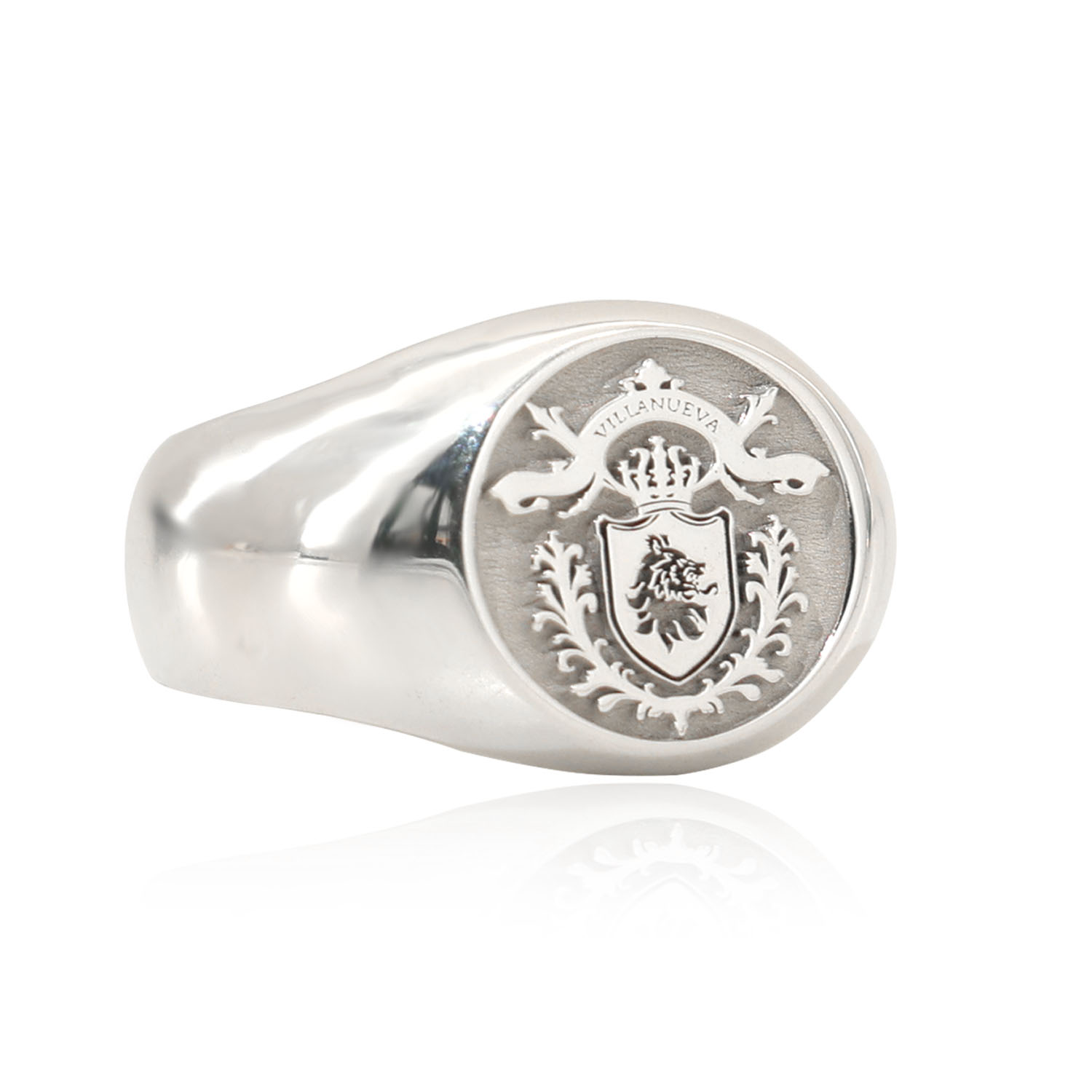 Signet Ring Men - Anillo de Plata Sólida 925 de