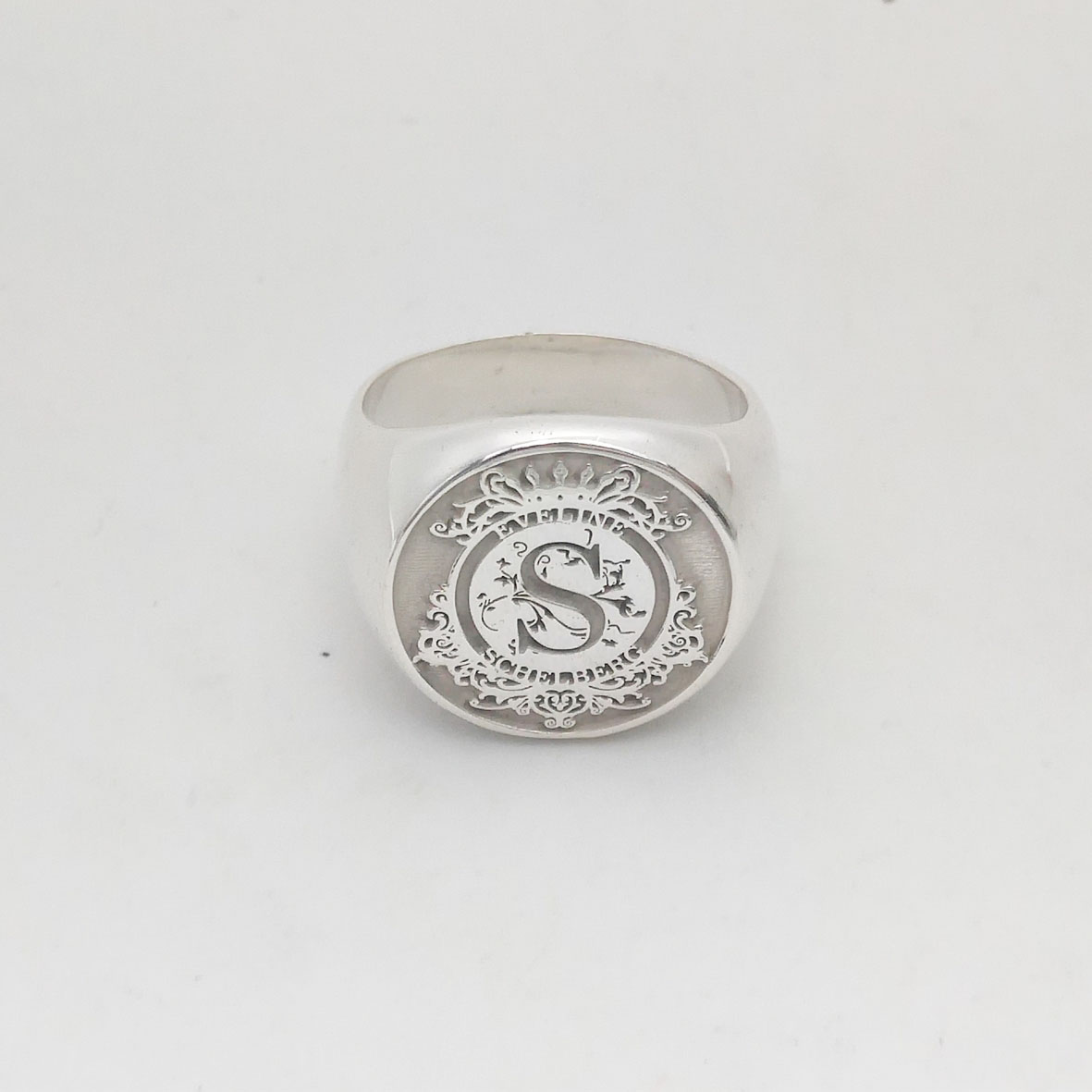 Anillo superior redondo grabad - Signet Ring Men reseña y precio
