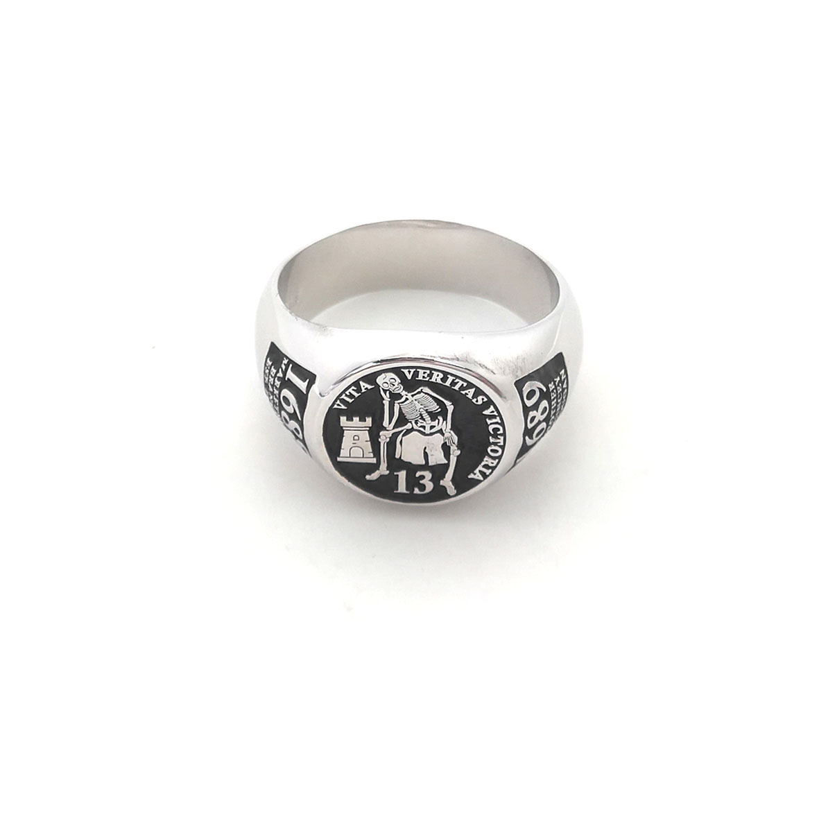Anillo superior redondo grabad - Signet Ring Men reseña y precio