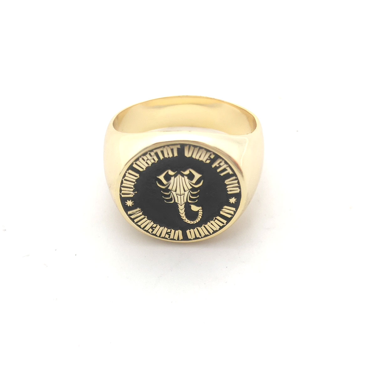 Anillo superior redondo grabad - Signet Ring Men reseña y precio