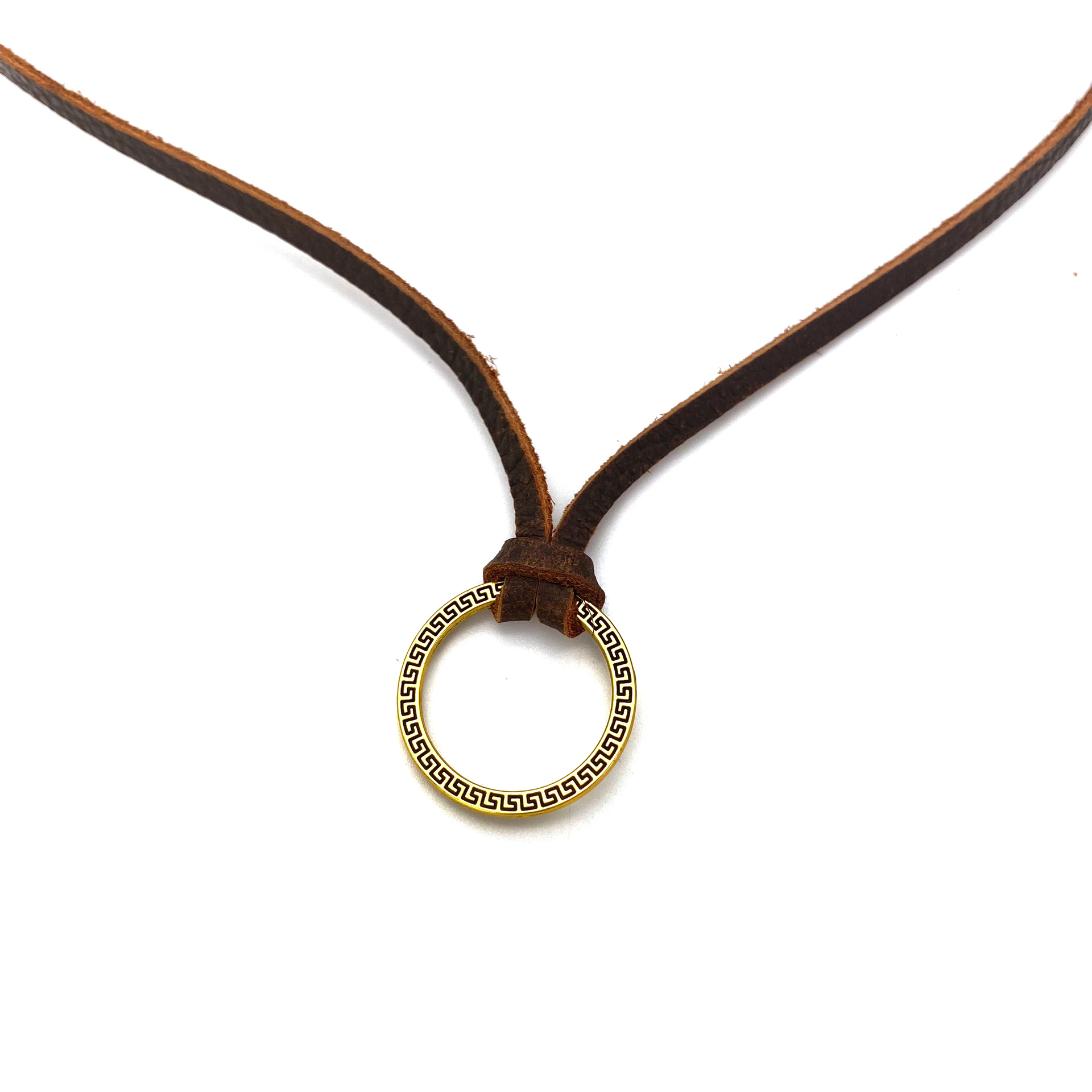 Collar de piel de vaca de cuer - Men'S Accessories On Sale reseña y precio