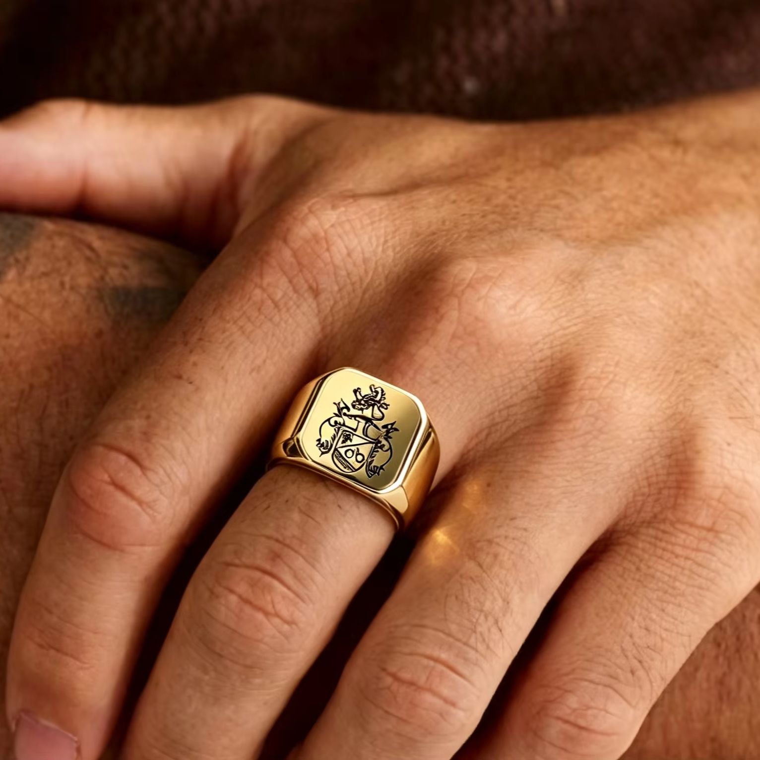 Anillo de Sello Personalizado  - Signet Ring Men reseña y precio