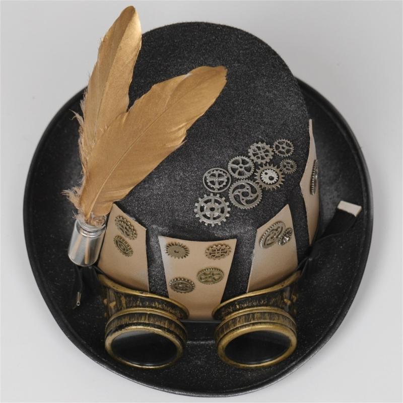 652F Gold Gear Top Hat Tocado  - Men'S Victorian Accessories reseña y precio