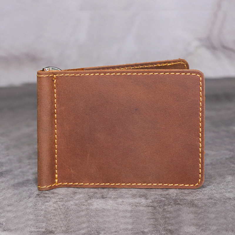 Billetera de cuero genuino hec - Money Clip Slim reseña y precio