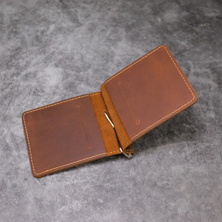 Billetera de cuero genuino hec - Money Clip Slim reseña y precio