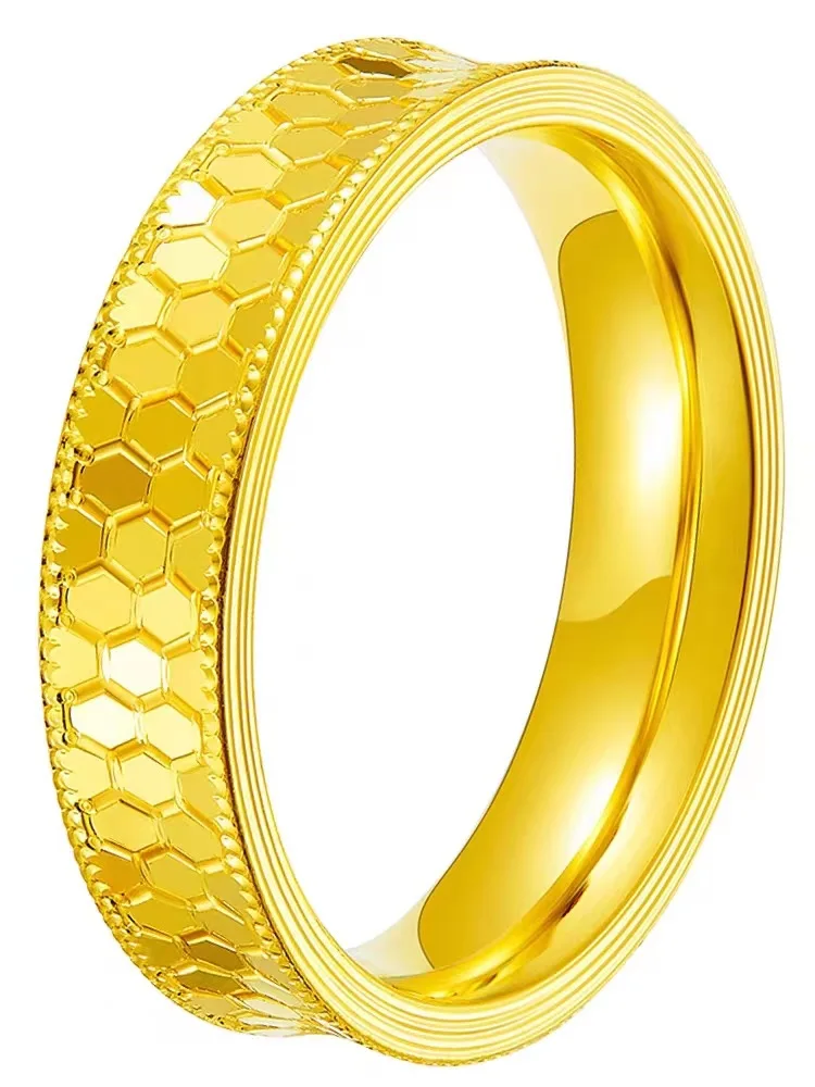 Anillo de nido de abeja brilla - Men'S Accessories Dubai reseña y precio