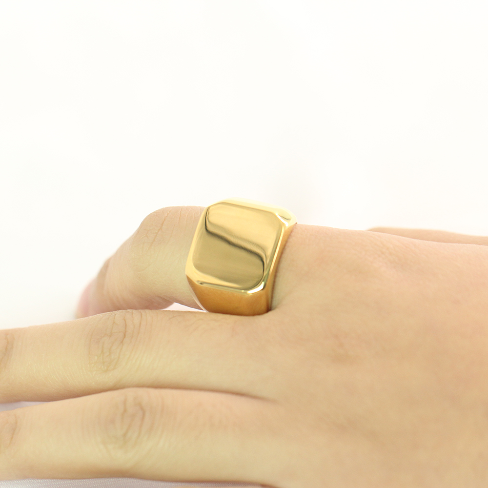 Anillo de plata/oro/negro/azul - Signet Ring Men reseña y precio