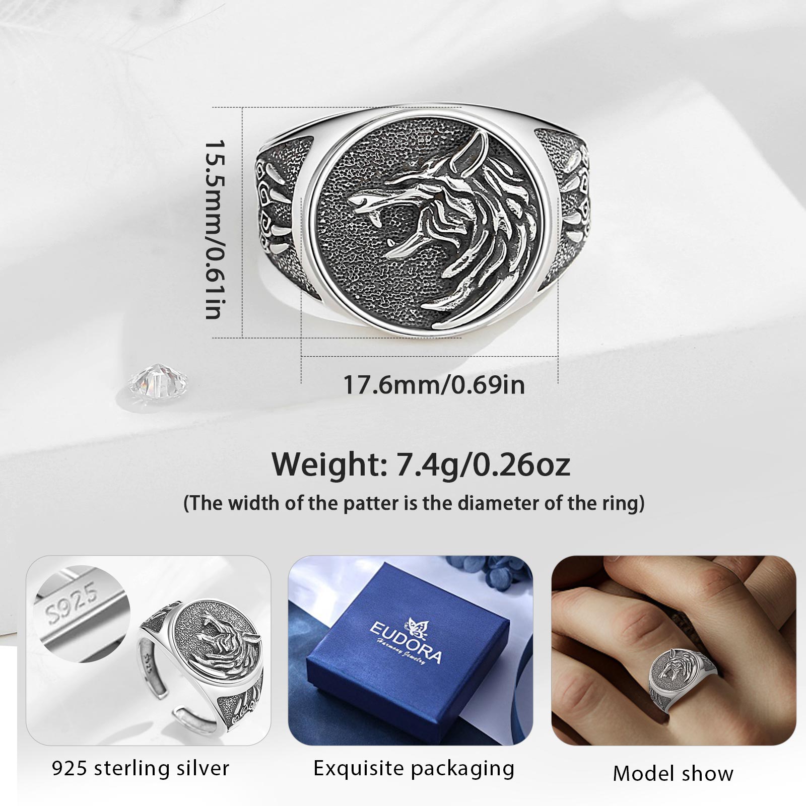 Eudora-anillo ajustable de Pla - Signet Ring Men reseña y precio