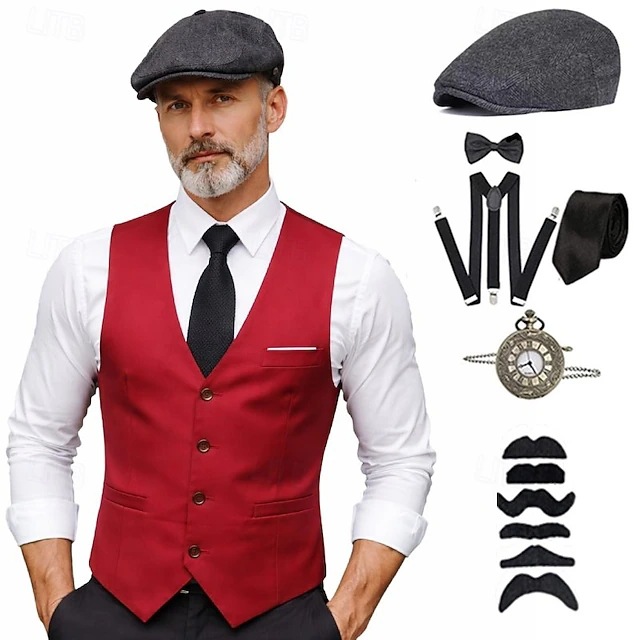 Traje de gángster estilo Gatsb - Men'S Accessories In The 1920S reseña y precio