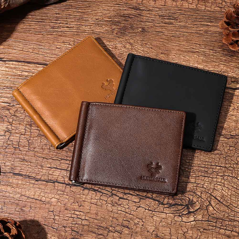 Cartera delgada de cuero genui - Money Clip Slim reseña y precio