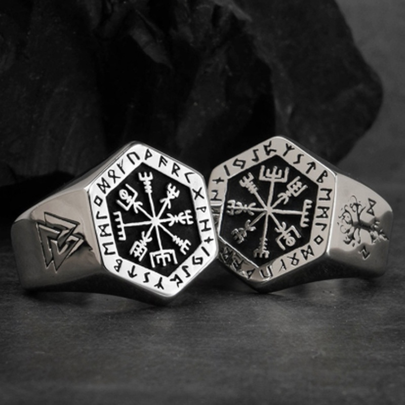 Anillos de runa vikinga Vintag - Signet Ring Men reseña y precio