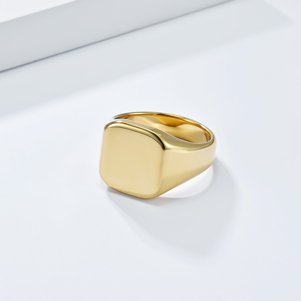 Anillo cuadrado de carburo de  - Signet Ring Men reseña y precio