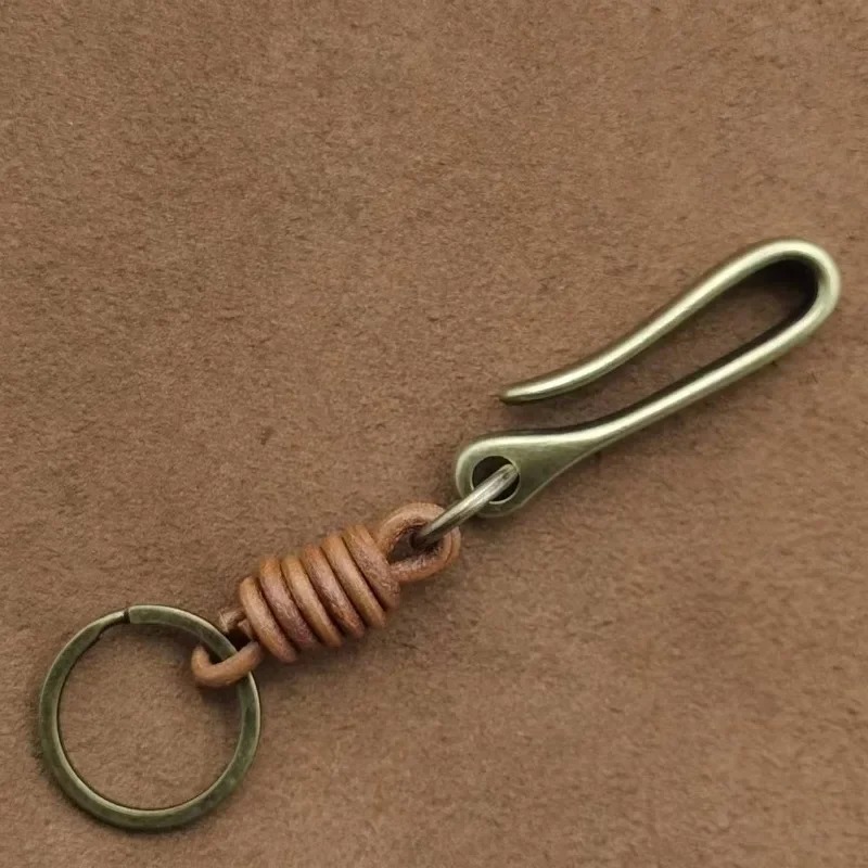 LLavero de cuero genuino tejid - Men'S Accessories On Sale reseña y precio