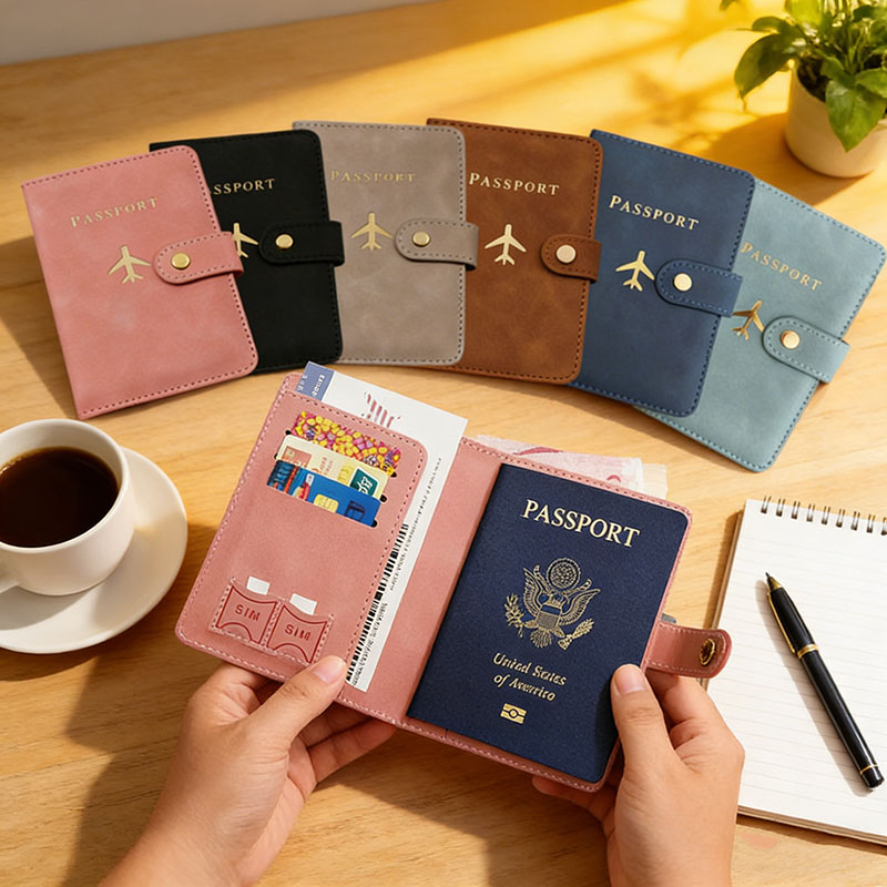 Funda de cuero para pasaporte, - Men'S Accessories Essentials reseña y precio