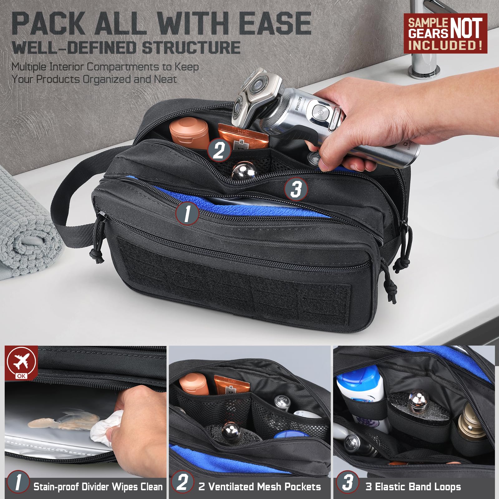 Bolsa de aseo táctica para hom - Men Accessories Kit Bag reseña y precio