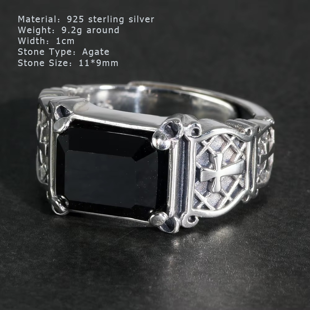 Vintage Punk plata 925 joyería - Signet Ring Men reseña y precio